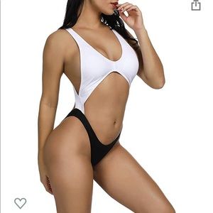 Black and white cut out one piece